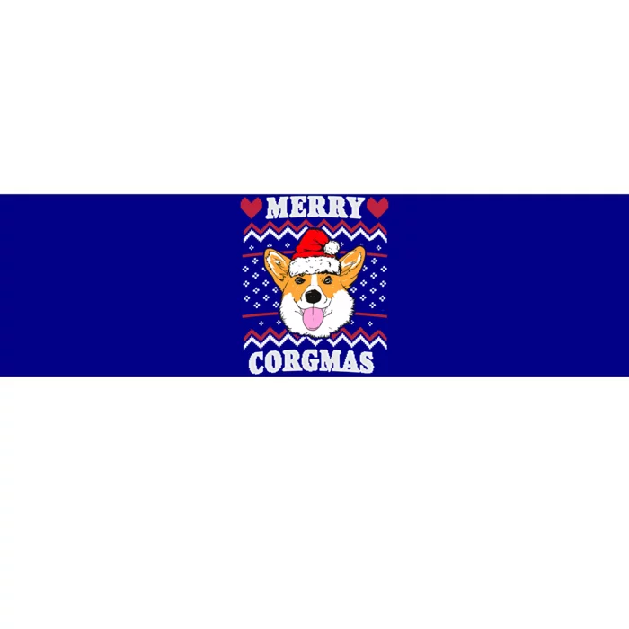 Merry Corgmas Corgi Christmas Dog Mom Xmas Ugly Sweater Cute Gift Bumper Sticker