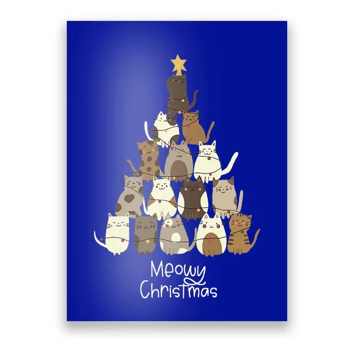 Meowy Christmas Cat Lover Christmas Poster