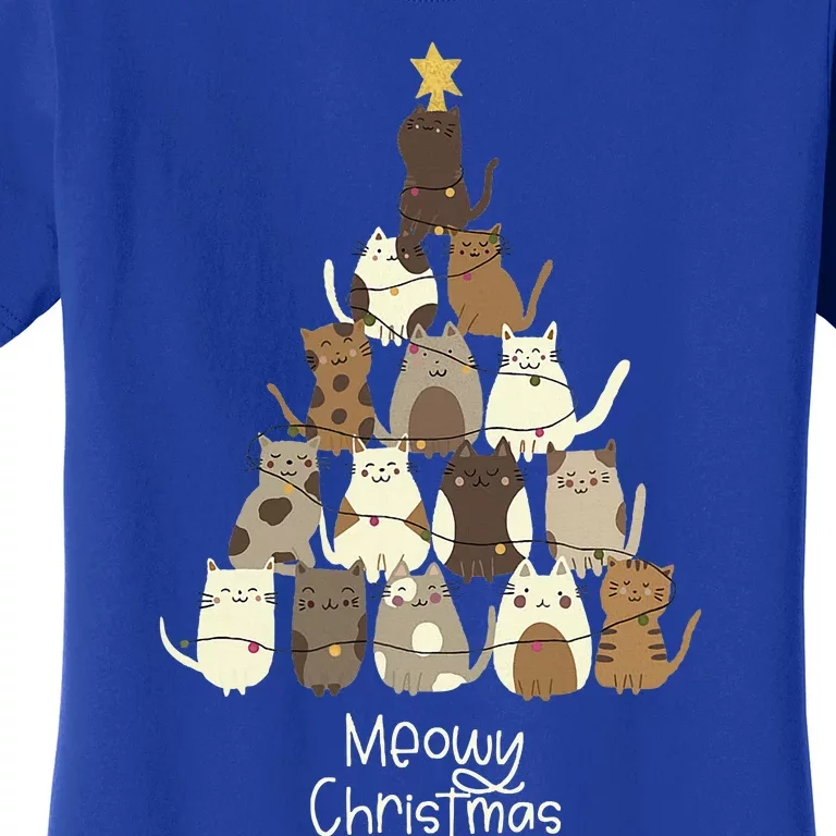 Meowy Christmas Cat Lover Christmas Women's T-Shirt