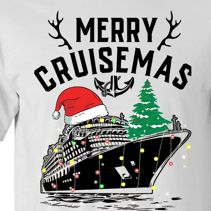 Merry Cruisemas Christmas Family Cruise Ship Funny Tall T-Shirt