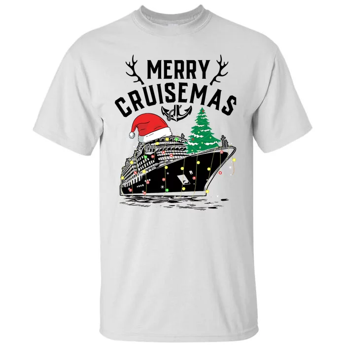 Merry Cruisemas Christmas Family Cruise Ship Funny Tall T-Shirt