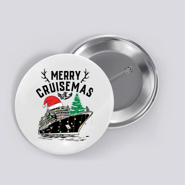 Merry Cruisemas Christmas Family Cruise Ship Funny Button