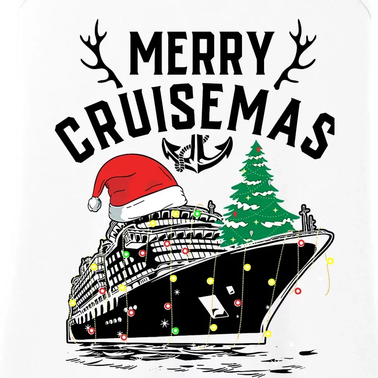 Merry Cruisemas Christmas Family Cruise Ship Funny Ladies Essential Tank