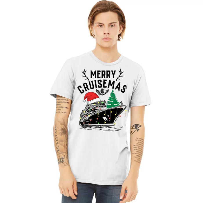 Merry Cruisemas Christmas Family Cruise Ship Funny Premium T-Shirt