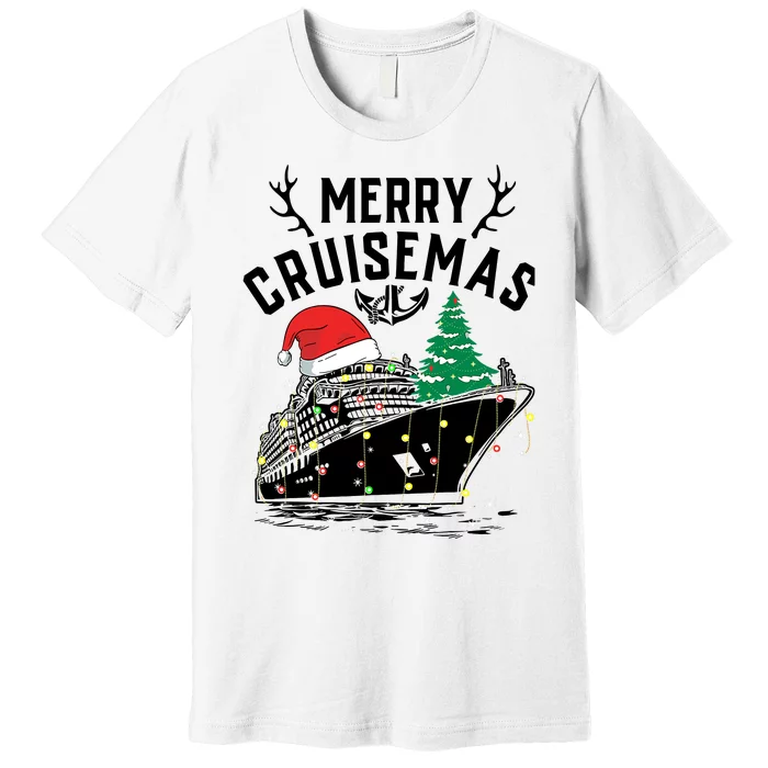 Merry Cruisemas Christmas Family Cruise Ship Funny Premium T-Shirt