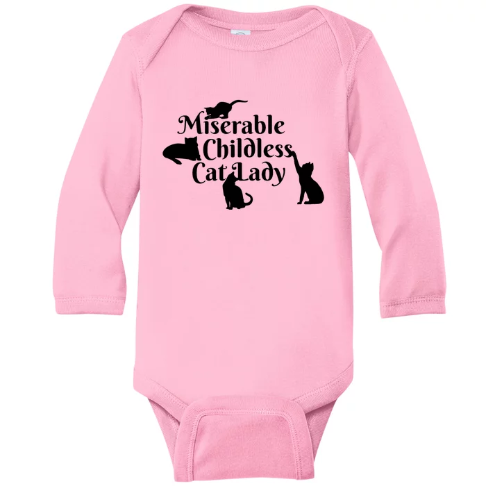 Miserable Childless Cat Lady Baby Long Sleeve Bodysuit