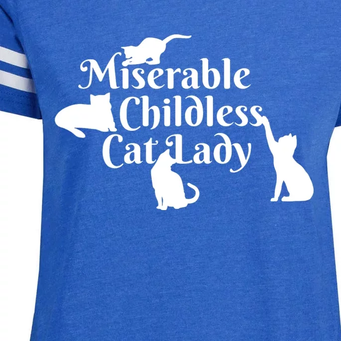 Miserable Childless Cat Lady Enza Ladies Jersey Football T-Shirt