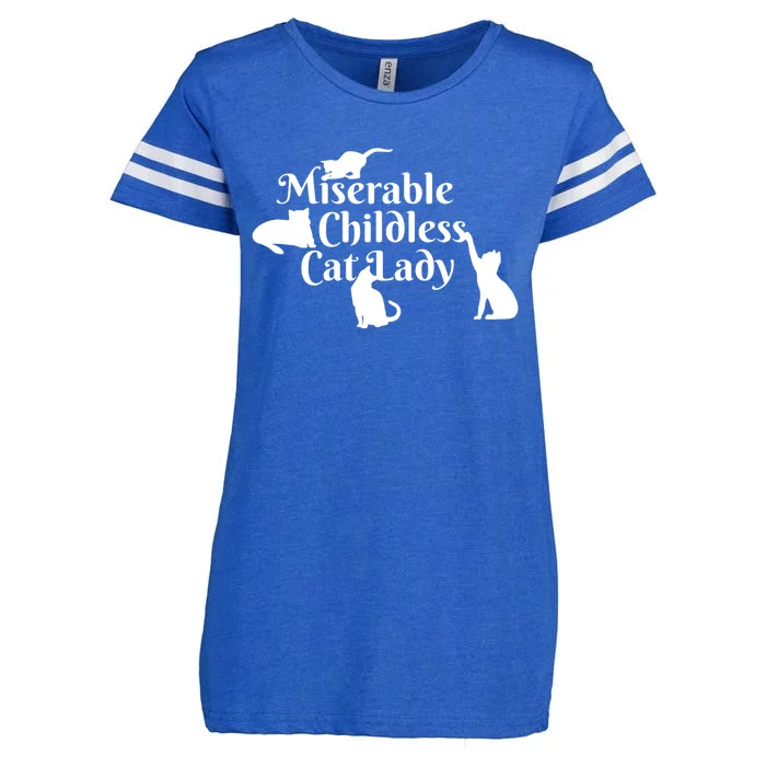 Miserable Childless Cat Lady Enza Ladies Jersey Football T-Shirt