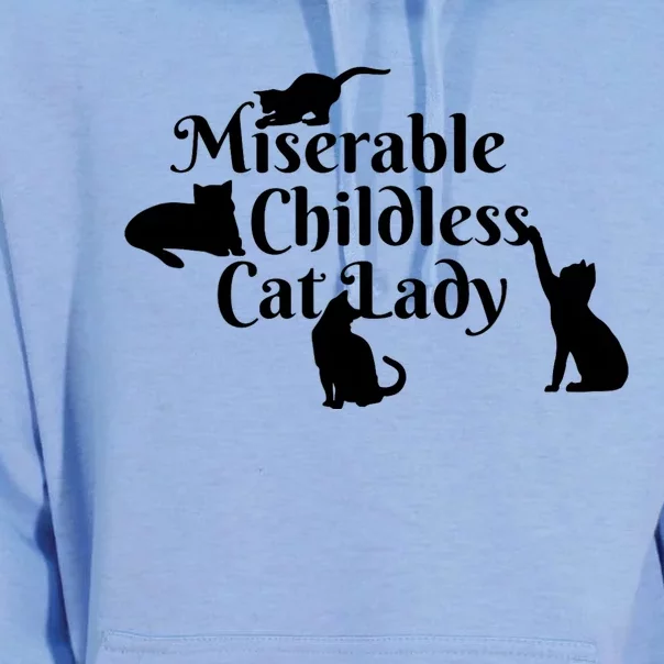 Miserable Childless Cat Lady Unisex Surf Hoodie