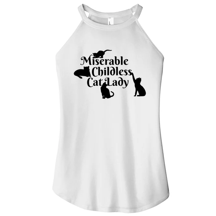 Miserable Childless Cat Lady Women’s Perfect Tri Rocker Tank