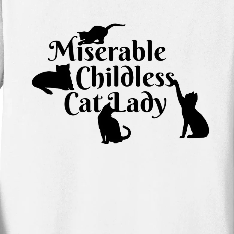 Miserable Childless Cat Lady Kids Long Sleeve Shirt