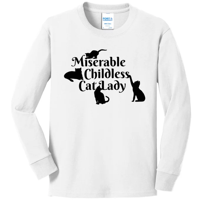 Miserable Childless Cat Lady Kids Long Sleeve Shirt