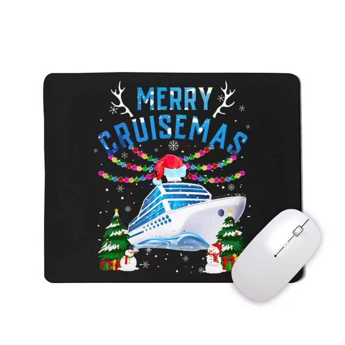 Merry Cruisemas Christmas 2024 Santa Reindeer Cruise Ship Mousepad