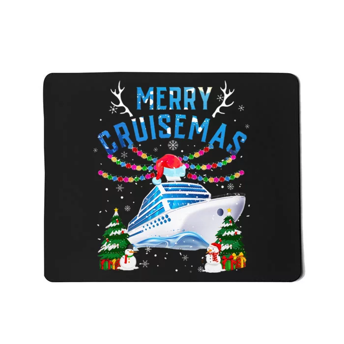 Merry Cruisemas Christmas 2024 Santa Reindeer Cruise Ship Mousepad