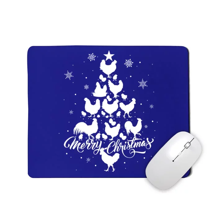 Merry Chickmas Chicken Tree Funny Gift Mousepad