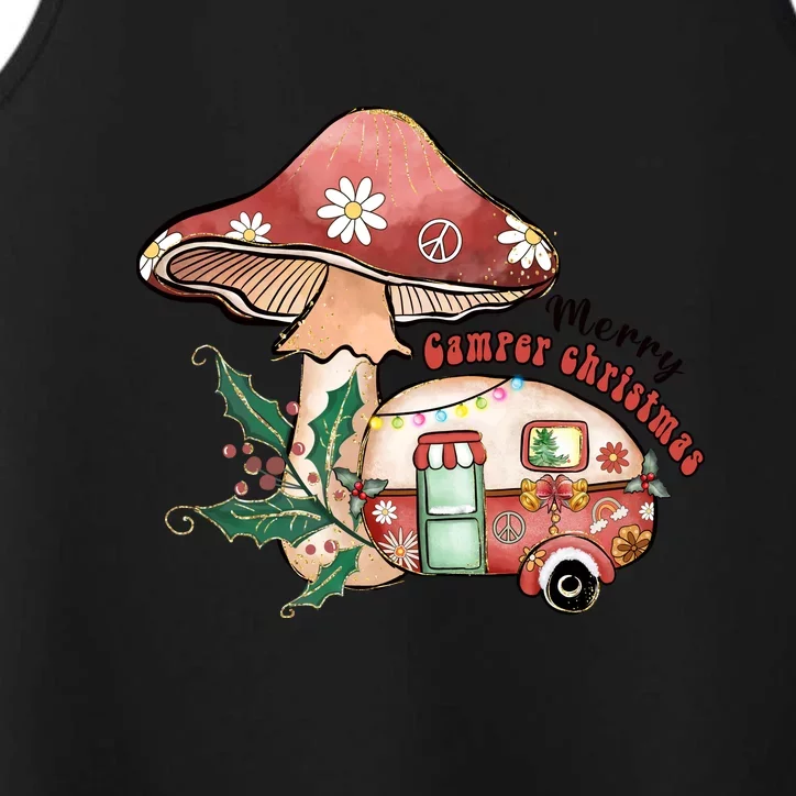 Merry Camper Christmas Gift For Camping Lover Performance Tank