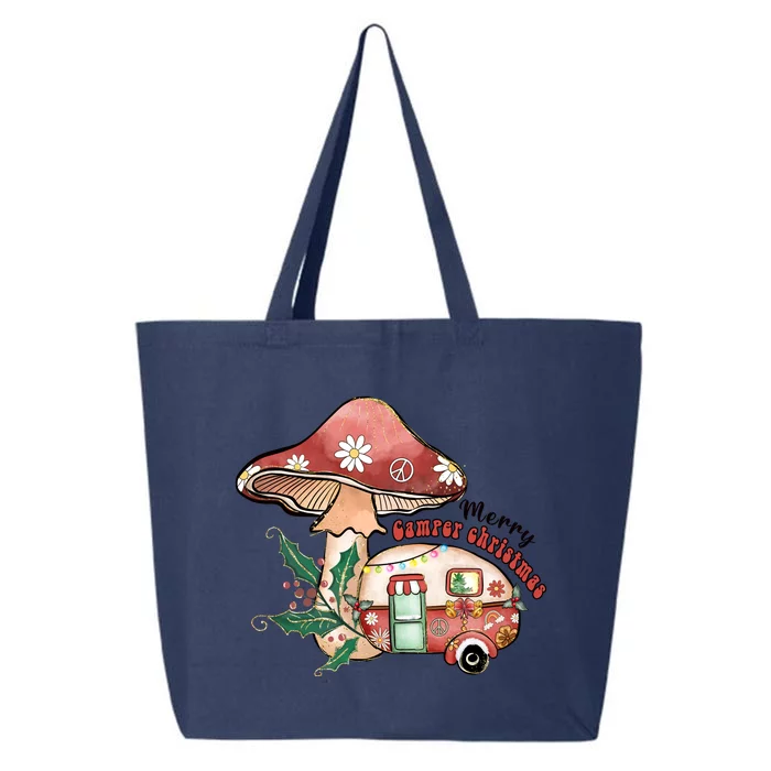 Merry Camper Christmas Gift For Camping Lover 25L Jumbo Tote