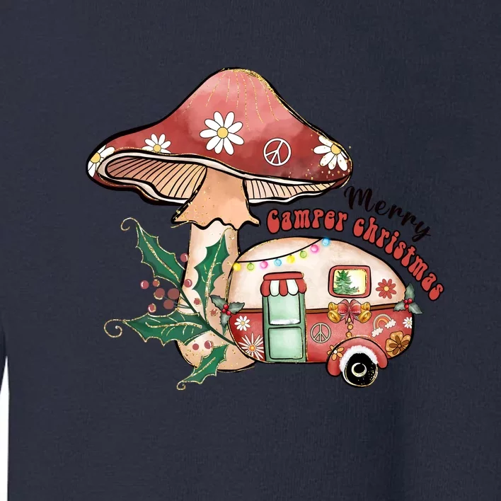 Merry Camper Christmas Gift For Camping Lover Toddler Sweatshirt