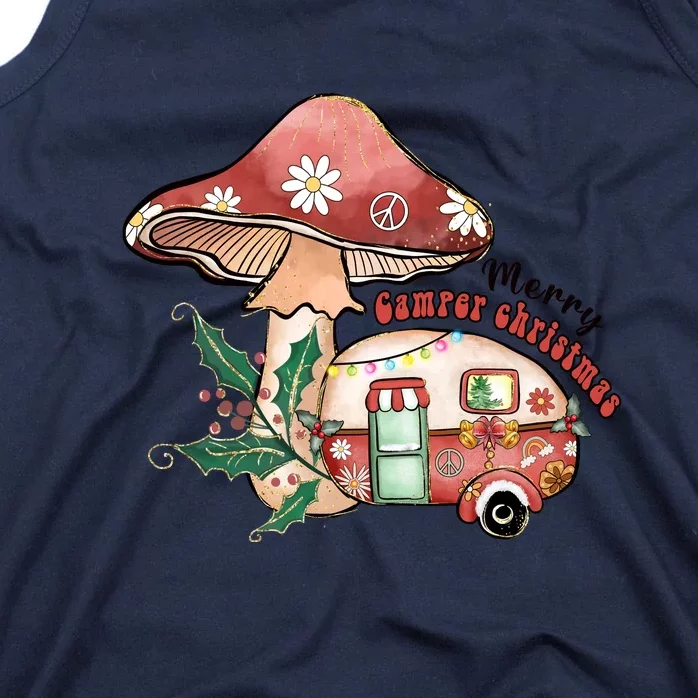 Merry Camper Christmas Gift For Camping Lover Tank Top