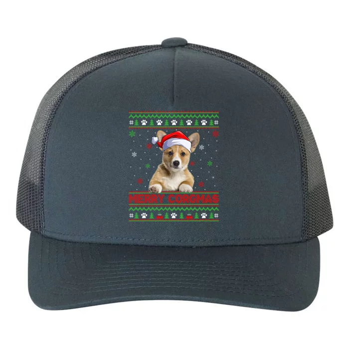 Merry Corgmas Corgi Dog Ugly Xmas Santa Corgi Christmas Gift Yupoong Adult 5-Panel Trucker Hat