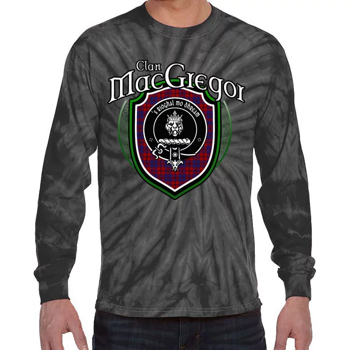 Macgregor Clan Crest Scottish Clan Macgregor Family Badge Tie-Dye Long Sleeve Shirt