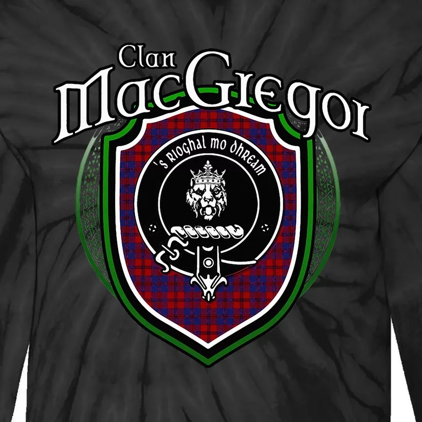 Macgregor Clan Crest Scottish Clan Macgregor Family Badge Tie-Dye Long Sleeve Shirt