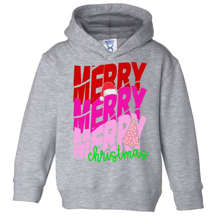 Merry Christmas Cute Holiday Gift Toddler Hoodie