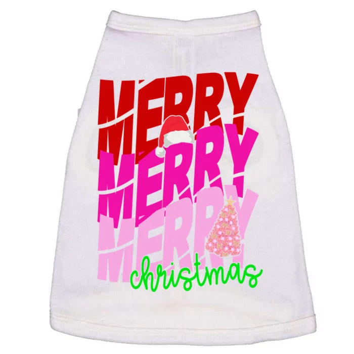 Merry Christmas Cute Holiday Gift Doggie Tank