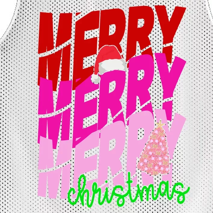 Merry Christmas Cute Holiday Gift Mesh Reversible Basketball Jersey Tank