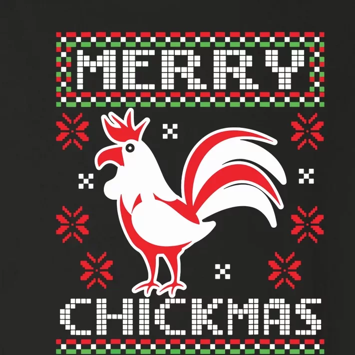 Merry Chickmas Chicken Ugly Christmas Sweater Toddler Long Sleeve Shirt