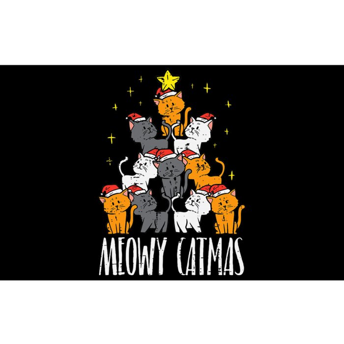 Meowy Catmas Cat Christmas Tree Xmas Bumper Sticker