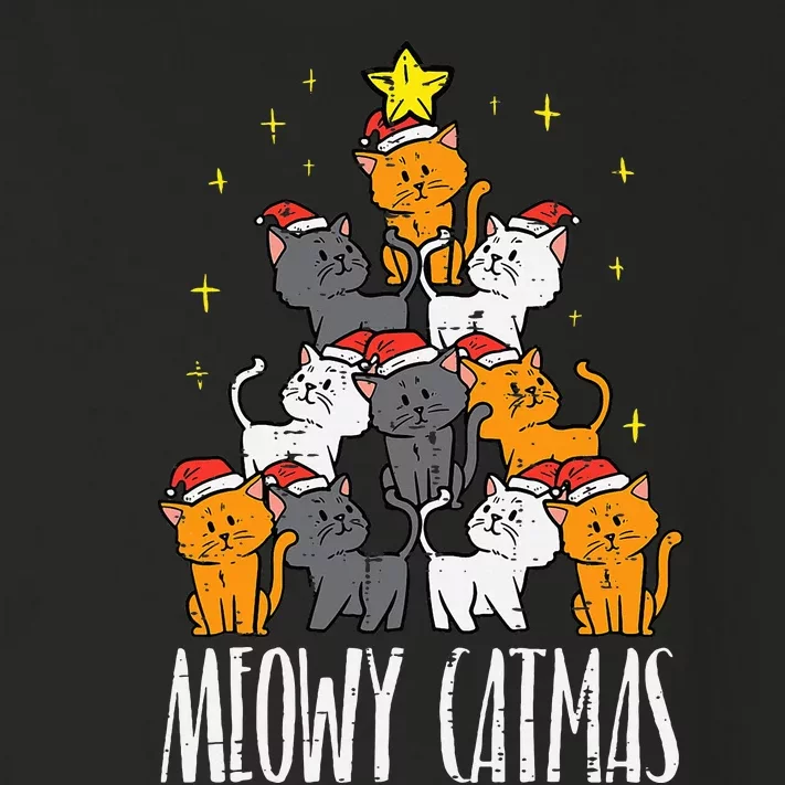 Meowy Catmas Cat Christmas Tree Xmas Toddler Long Sleeve Shirt