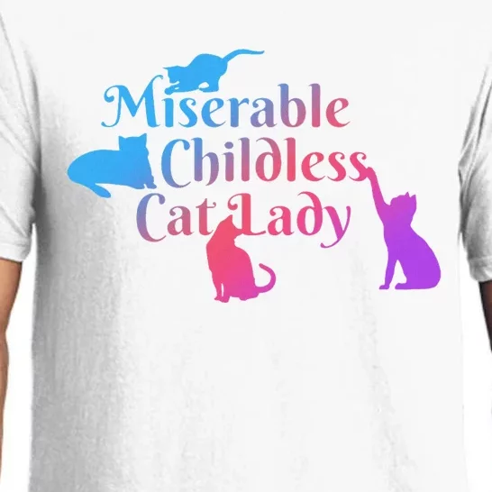 Miserable Childless Cat Lady Funny Apparel Pajama Set