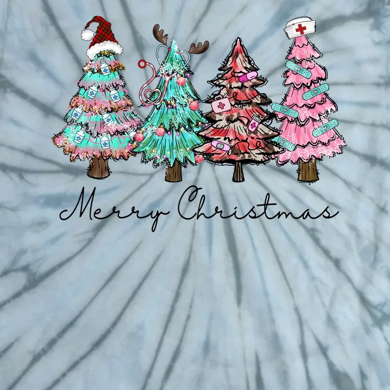 Merry Christmas Christmas Tree Tie-Dye T-Shirt