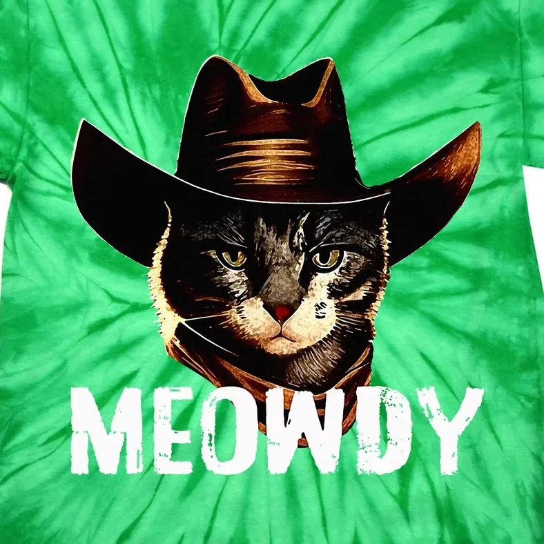 Meowdy Cat Cowboy Tie-Dye T-Shirt