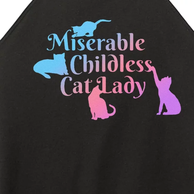 Miserable Childless Cat Lady Funny Women’s Perfect Tri Rocker Tank