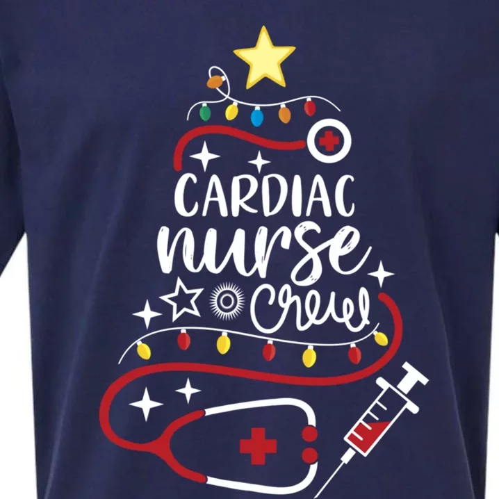 Merry Christmas Cardiology Nursing Gift Cardiac Nurse Crew Meaningful Gift Sueded Cloud Jersey T-Shirt