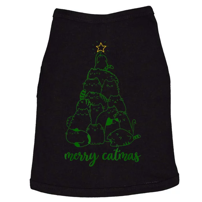 Merry Catmas Cat Christmas Tree S Girls Meowy Catmas Doggie Tank