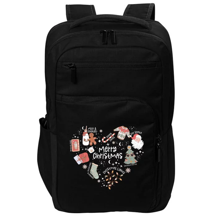 Merry Christmas Candy Cane Having Stocking Christmas Music Impact Tech Backpack