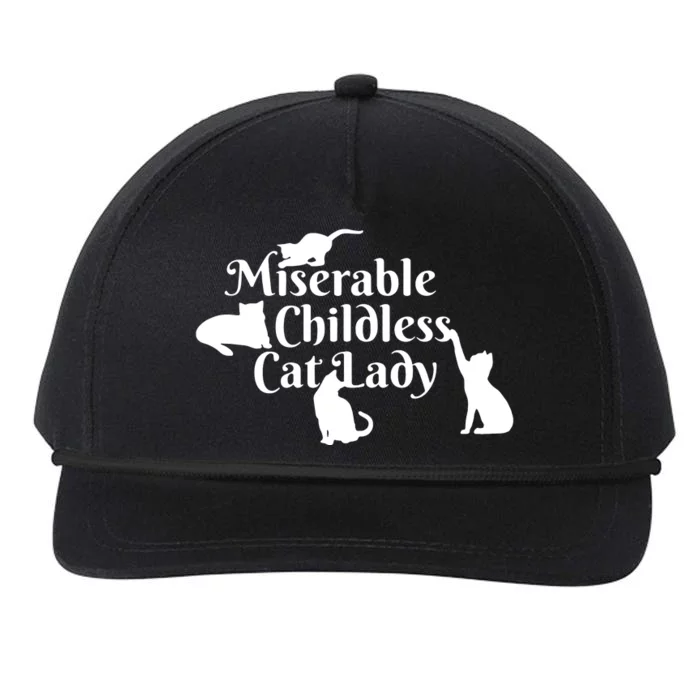 Miserable Childless Cat Lady Snapback Five-Panel Rope Hat