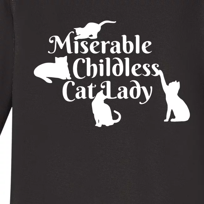 Miserable Childless Cat Lady Baby Long Sleeve Bodysuit