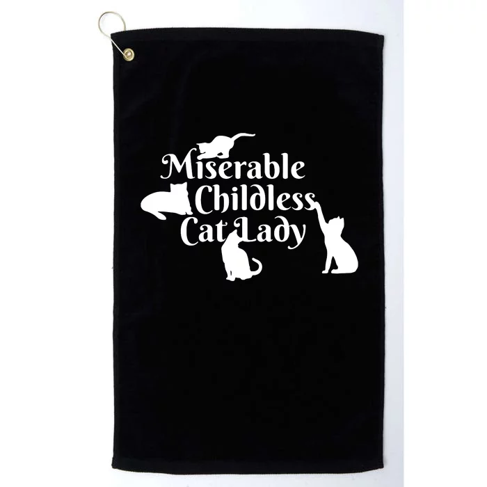 Miserable Childless Cat Lady Platinum Collection Golf Towel