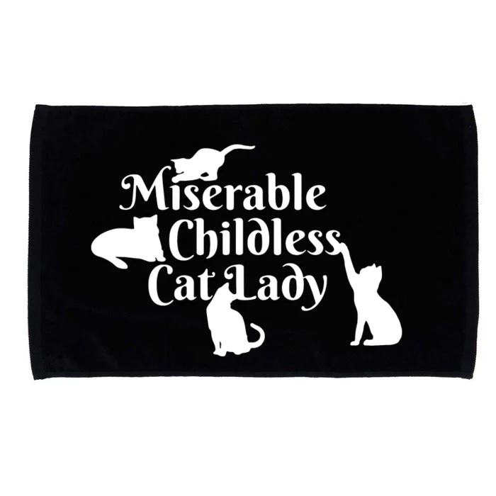 Miserable Childless Cat Lady Microfiber Hand Towel