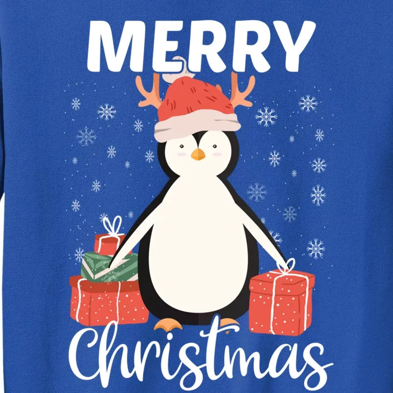 Merry Christmas Cute Penguin Animal Winter Xmas Bird Lover Cute Gift Tall Sweatshirt