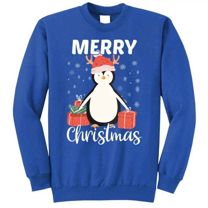 Merry Christmas Cute Penguin Animal Winter Xmas Bird Lover Cute Gift Tall Sweatshirt