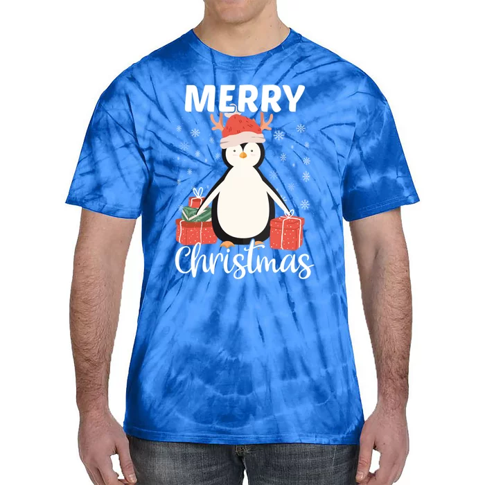 Merry Christmas Cute Penguin Animal Winter Xmas Bird Lover Cute Gift Tie-Dye T-Shirt