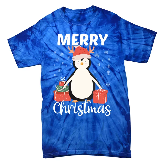 Merry Christmas Cute Penguin Animal Winter Xmas Bird Lover Cute Gift Tie-Dye T-Shirt