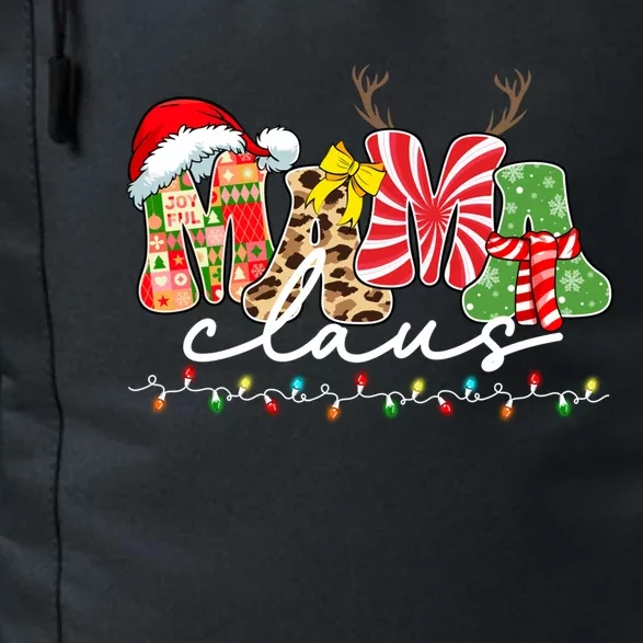 Mama Claus Christmas Lights Santa Pajama Family Matching Cool Gift Daily Commute Backpack