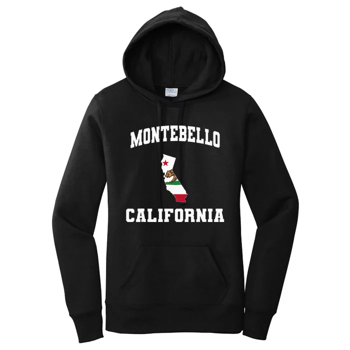 Montebello California Ca State Vintage Athletic Women's Pullover Hoodie