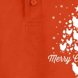 Merry Chickmas Christmas Chicken Tree Funny Poultry Gift Cool Gift Dry Zone Grid Performance Polo